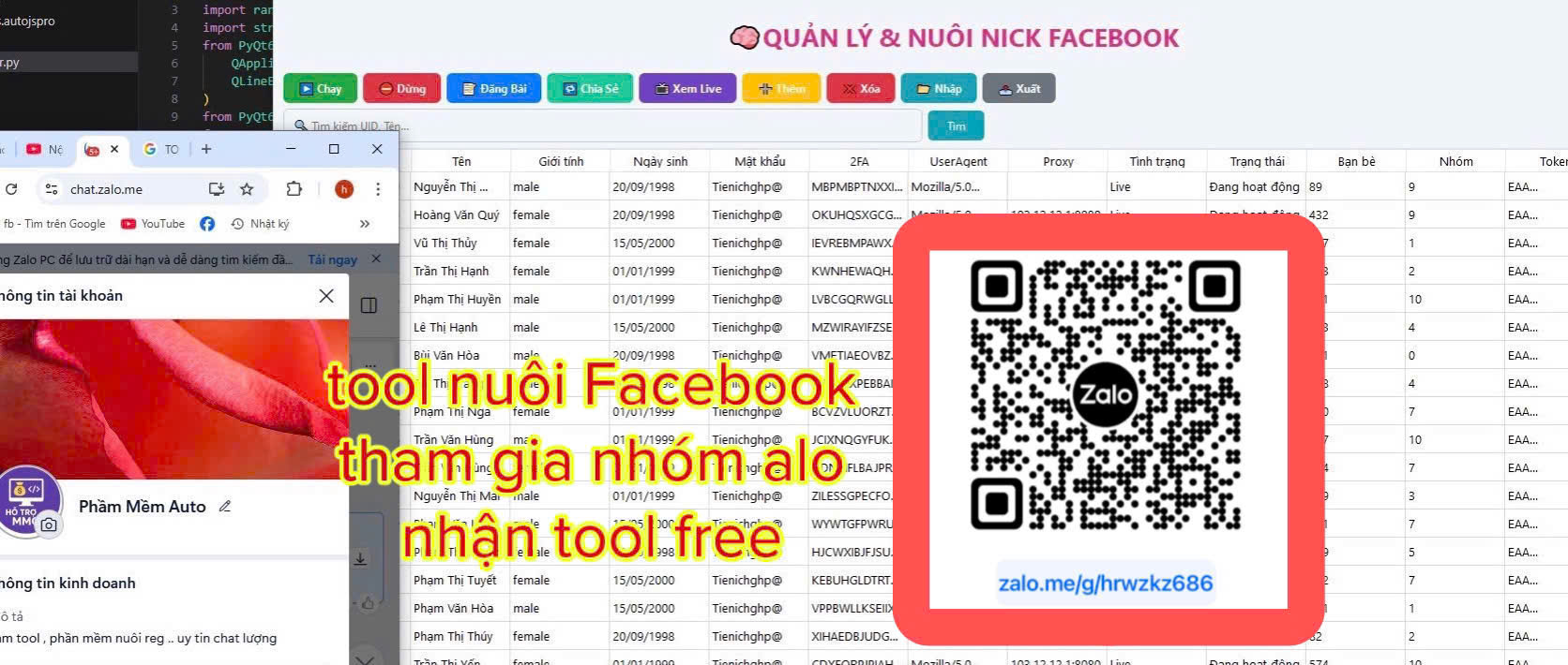 TOOL NUÔI FACEBOOK